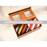 Boxed silk woven Tie