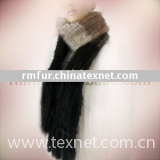 mink knitted fur scarves