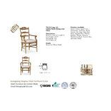 Classcial Ladder Back Dining Chairs With Armrest , Dining Room Side Chairs