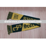 Knitted acrylic Fan scarf & Sports scarf