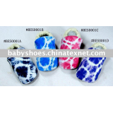 printed soft sole leather baby shoes