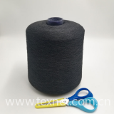 Black Ne32/2plies 20% metal fiber blended with 80% polyester fiber spun yarn for knitting finger tip touchscreen gloves-XTAA090