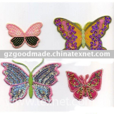 butterfly sequin embroidery patch