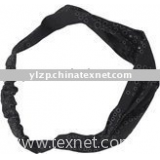 Black Eyelet Girl Cloth Headband