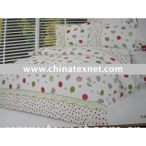 Apple love polyester printed 4pcs bedding set