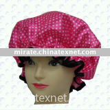 satin with printing shower cap
