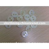 Natural shell button for shirts and polo T-shirts