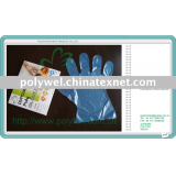 HDPE Gloves, disposable Blue Gloves,100pcs/box