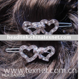 heart  hair clip (hair ornament,alloy barrette)