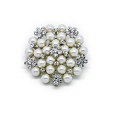 Huge Fashion Vintage Pearl Flower Cluster Pins And Brooches Jewelry