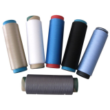 Polyester covered yarn