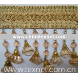 hand-woven curtain tassel fringe-bead trim