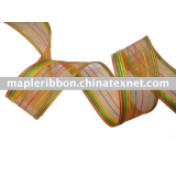 stripe ribbon, organza ribbon, decorative ribbon