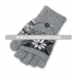 Mohair knit gloves