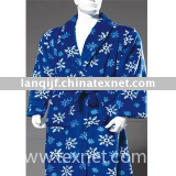printed fleece / hotel / coral fleece bathrobe
