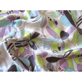 Silk/cotton interwoven fabric