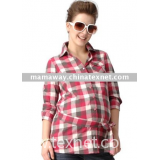 Maternity top - Belted Flannel Blouse
