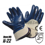 Cotton Nitrile Coated Safety Gloves Safety Cuff