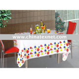 Oblong PE Or PEVA Printed Table Cloth