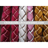 Round 8mm braided leather cord