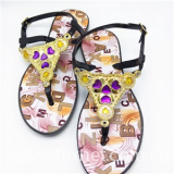 Fancy Design Pvc Material Women Snadals Shoe Ornament Open-toed Cool Sandals