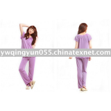 short-sleeve top with long pants women's pajamas