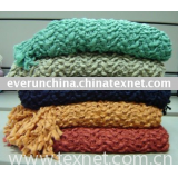 boucle acrylic crochet blanket