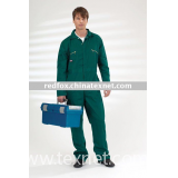 Workwear with zip front coverall