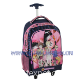 Trolley Backpack with Wheel for Girls