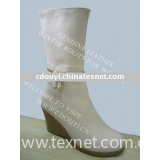 Genuine Leather Lady Snow Boots