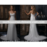 MS124 Chiffon lace-up Wedding Dress