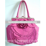hot fashion pu flower ladies handbags popular in america