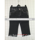 Girl's black denim jeans