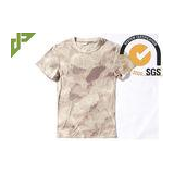 Tactical Cool Army T Shirts 100% Cotton , Short Sleeve Combat Shirt Quick Dry