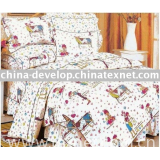 Micro Fiber Coverlet and 2 Pillow Shams with 75gsm