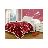 Double Layers Flannel Throw Blanket Oblong Shape Durable For Keeping Warm