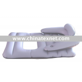 Inflatable air mattress with pillow
