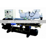 Water to water heat pump unit--industrial waste heat used central air conditioning system