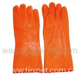 Fluorescent PVC Coated Work Gloves For Winter