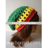 ON SALE the rasta beanie hat in rastafari green yellow red