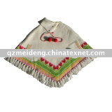 girl's knitted jacquard poncho