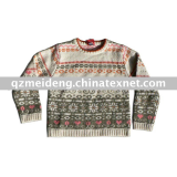 boy's jacquard pullover sweater