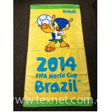 Promotional custom Brazil world cup beach towels