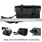 Sealock black waterproof duffel sling bag