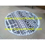 round beach towels with tassels