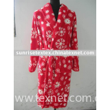 print bathrobe/ coral fleece bathrobe/ home bathrobe