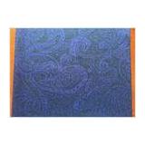 Blue Knit Jacquard Wool Fabric 55w 45p , 620 G Heavyweight Wool Fabric