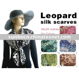 Leopard silk scarves