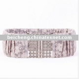 fashion lace elastic with crystal lady belt