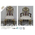 Hardwood French Provincial Armchair Fabric Upholstered Side Chair